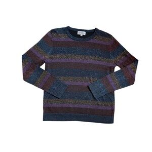 Casual Paper parachute multicolored striped glittery long sleeve top